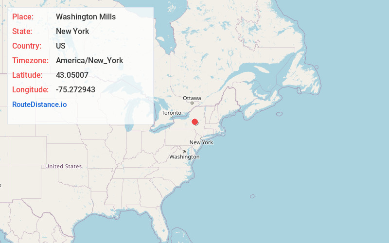 Map of Washington Mills