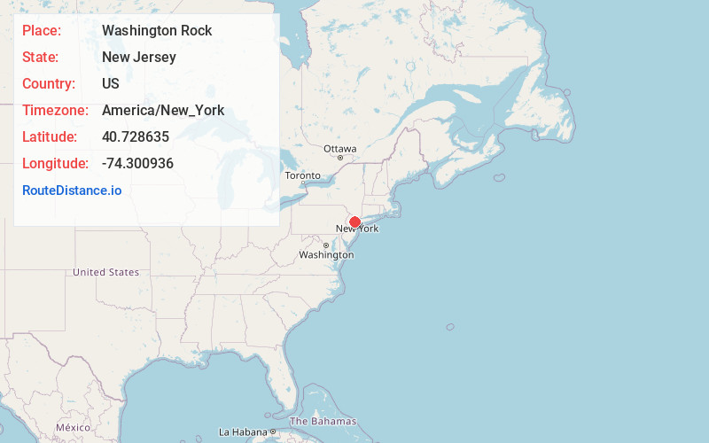 Map of Washington Rock