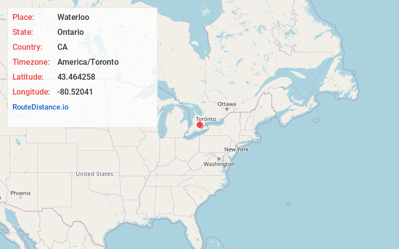 Map of Waterloo