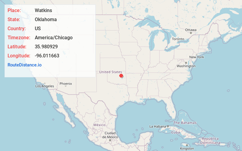 Map of Watkins