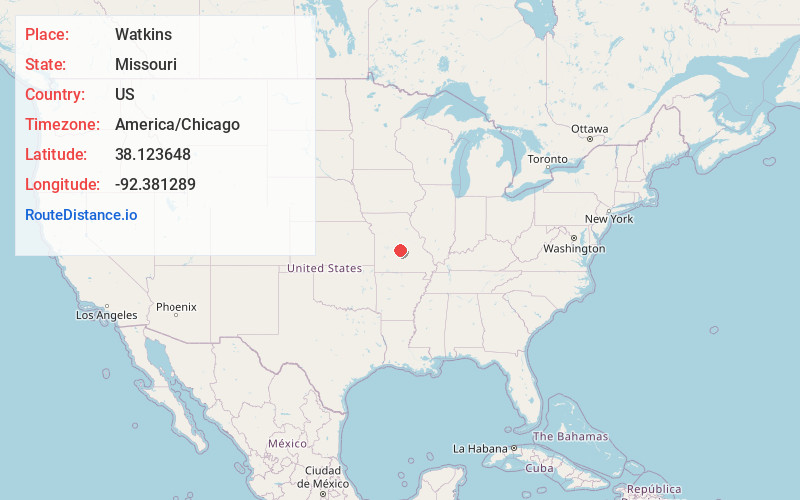 Map of Watkins