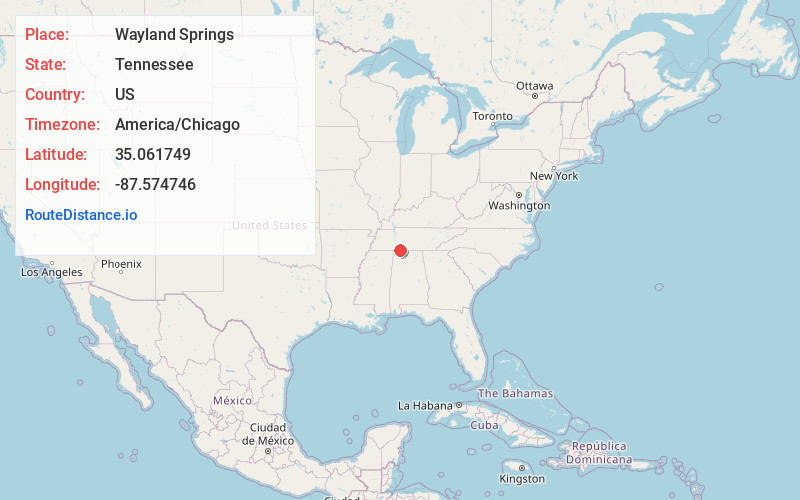 Map of Wayland Springs