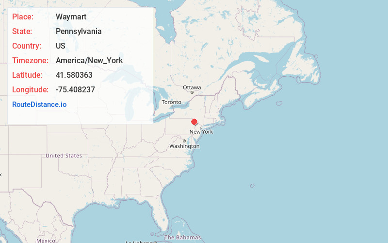 Map of Waymart