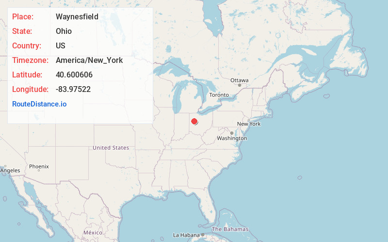 Map of Waynesfield