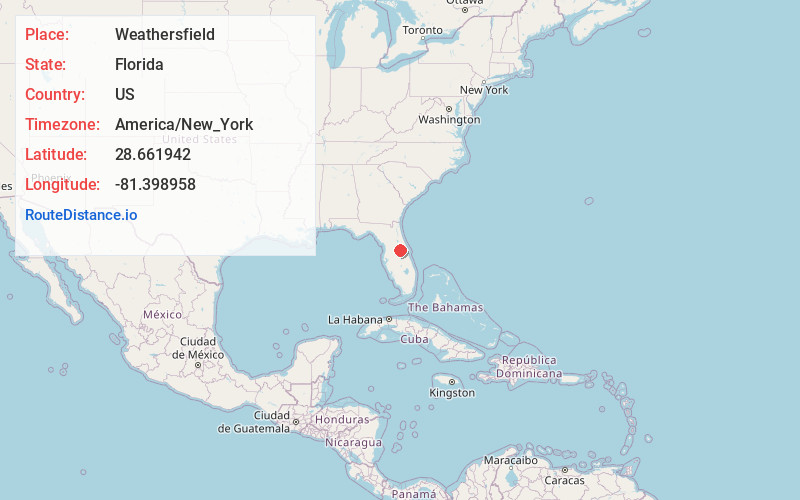 Map of Weathersfield