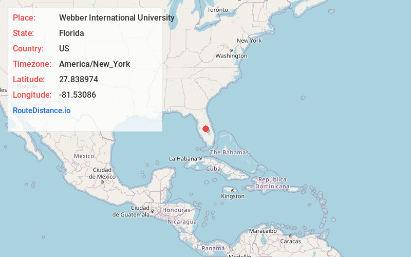 Map of Webber International University