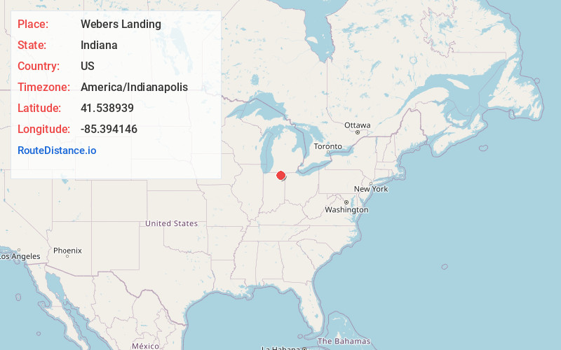 Map of Webers Landing
