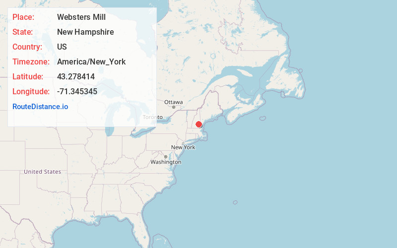 Map of Websters Mill