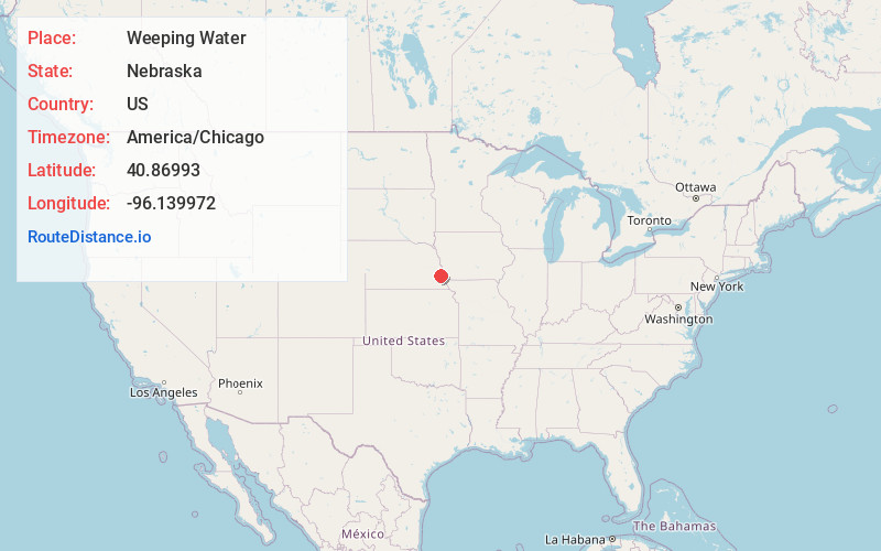 Map of Weeping Water