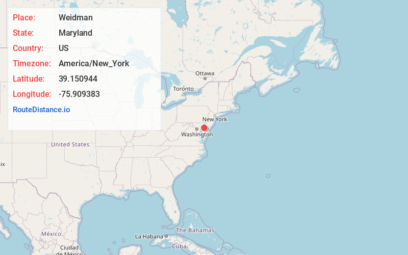 Map of Weidman