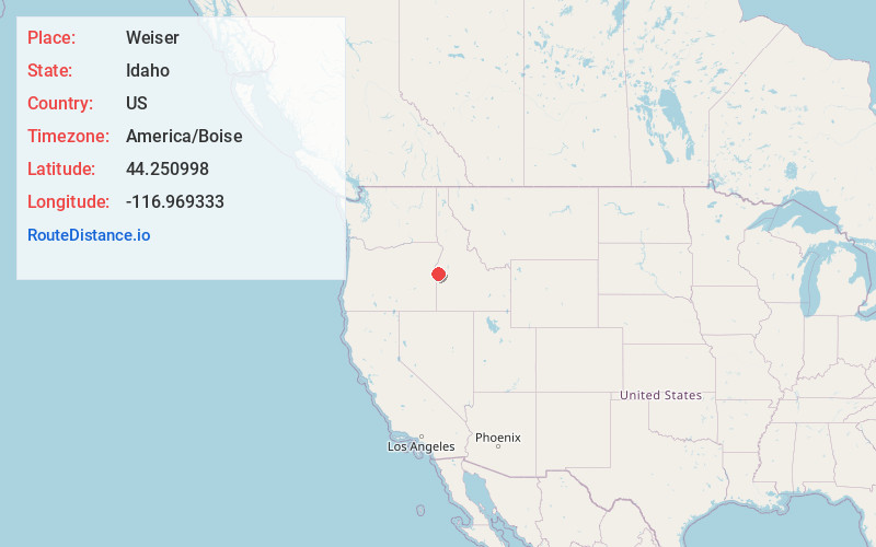 Map of Weiser