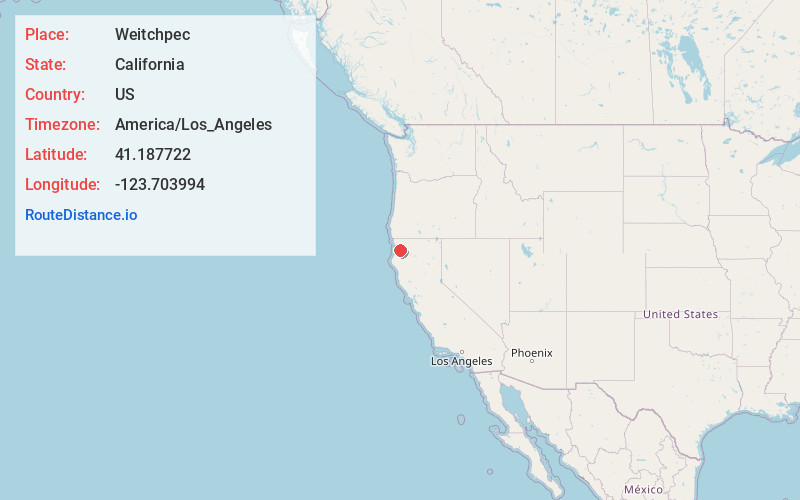 Map of Weitchpec