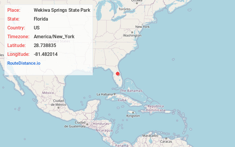 Map of Wekiwa Springs State Park