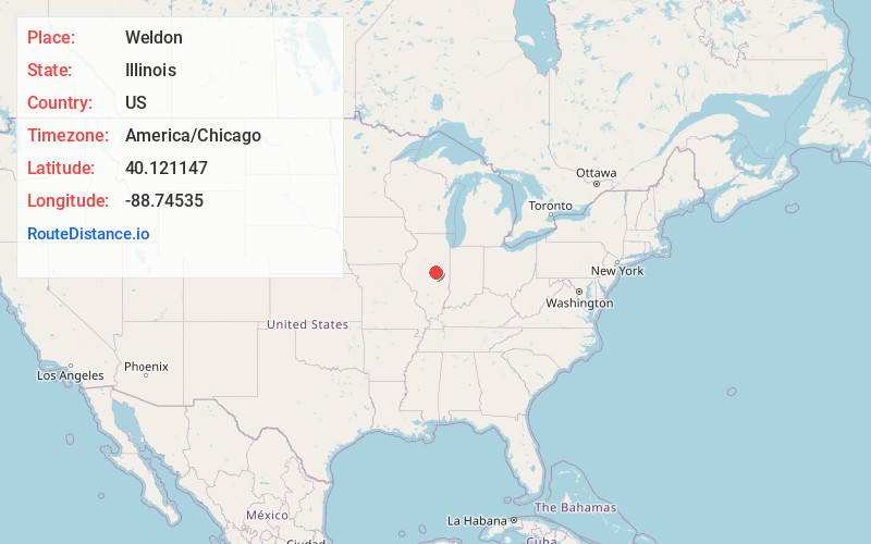 Map of Weldon