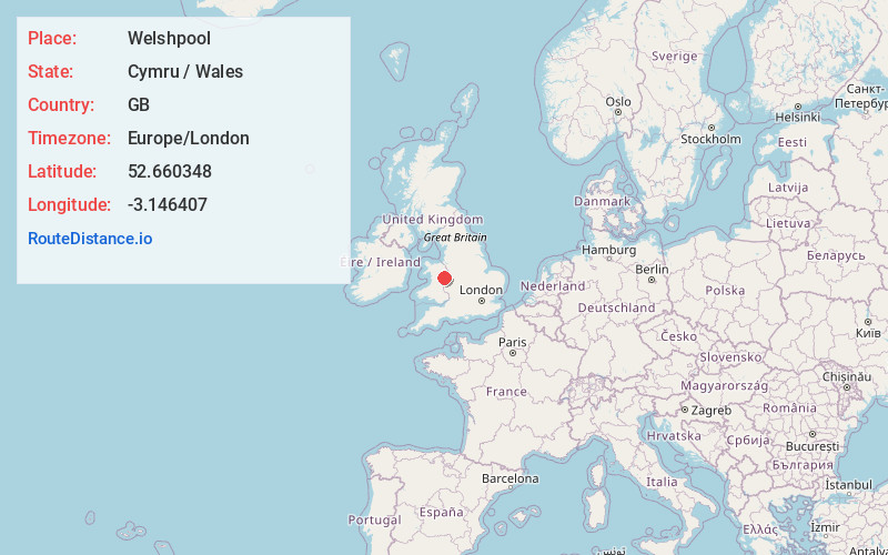 Map of Welshpool