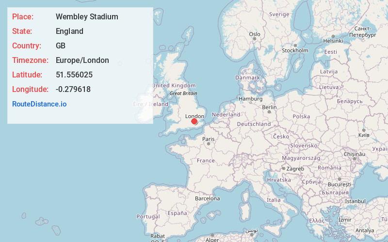 Map of Wembley Stadium