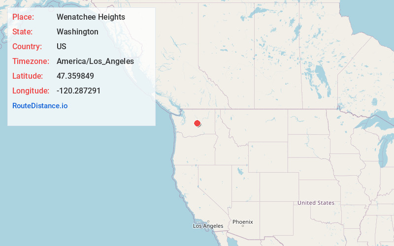 Map of Wenatchee Heights