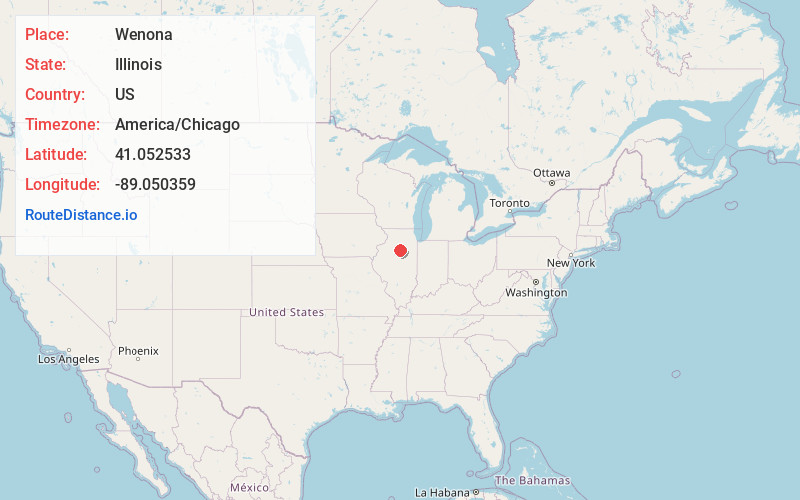 Map of Wenona