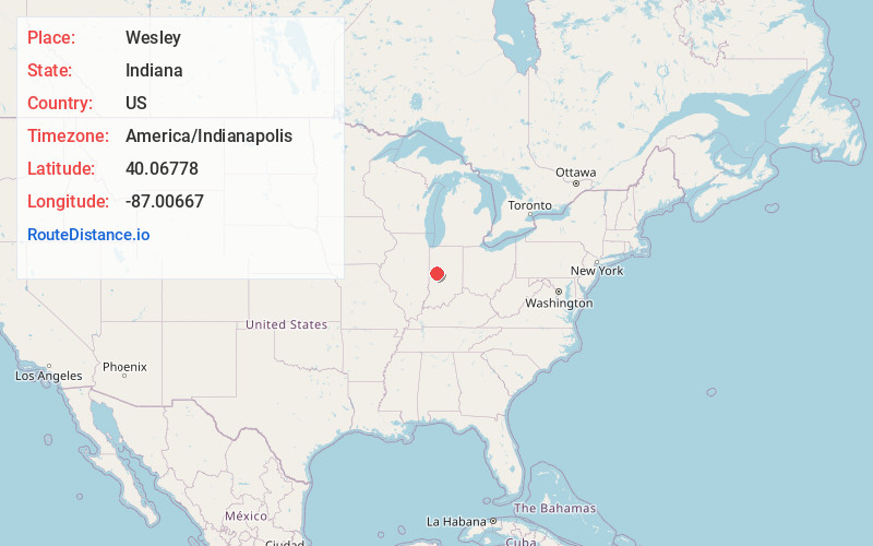 Map of Wesley