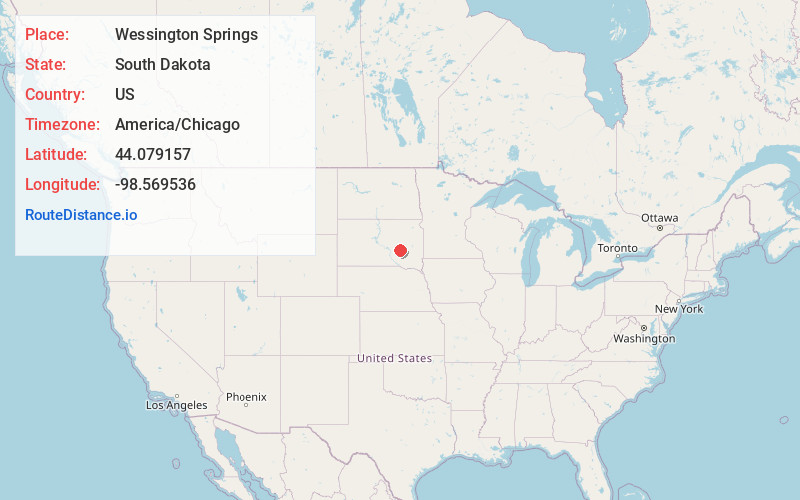 Map of Wessington Springs