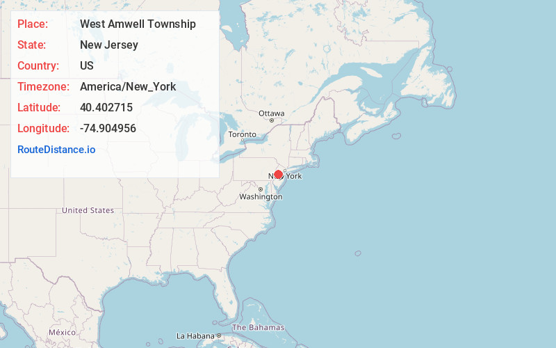 Map of West Amwell Township