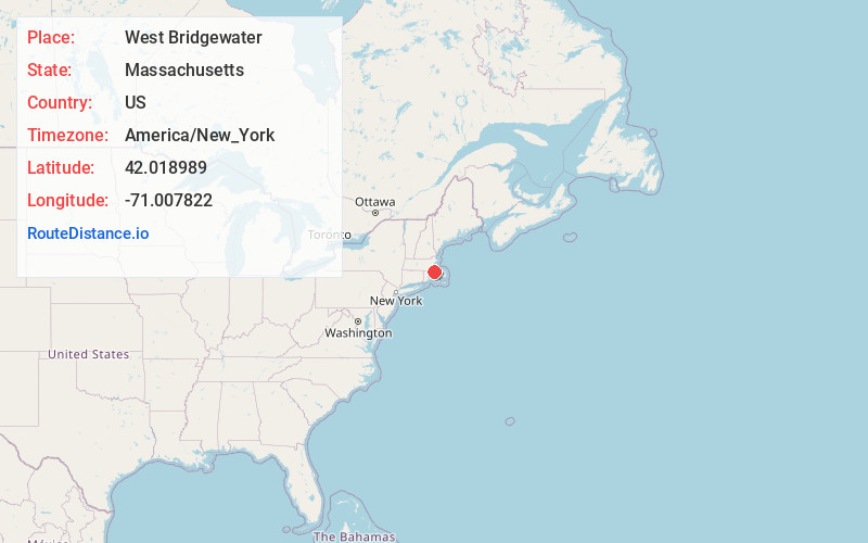 Map of West Bridgewater