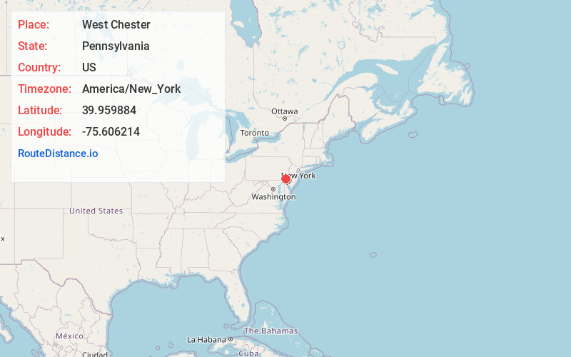 Map of West Chester