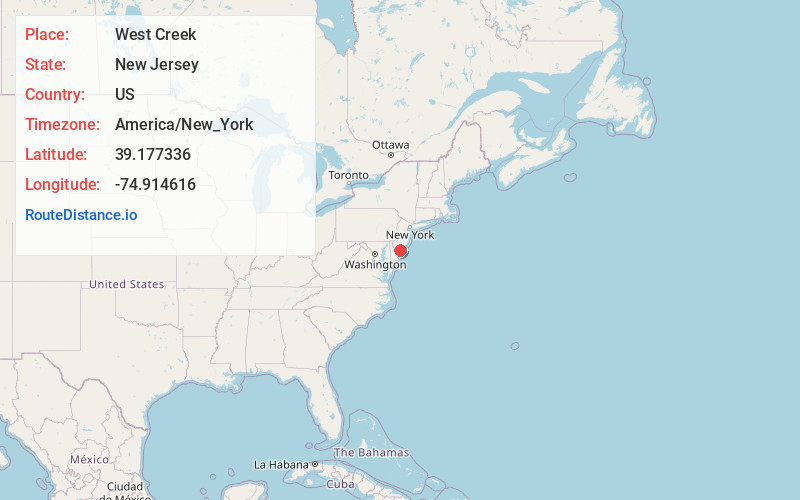 Map of West Creek
