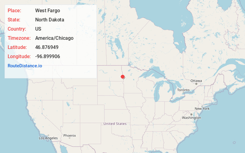 Map of West Fargo