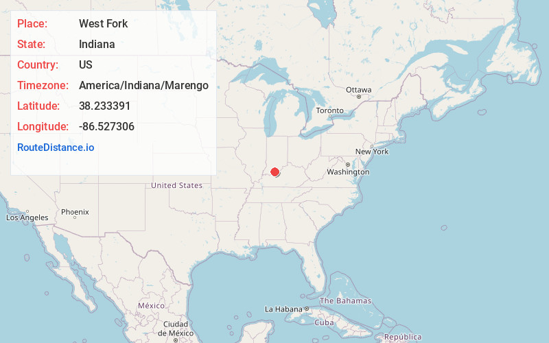 Map of West Fork