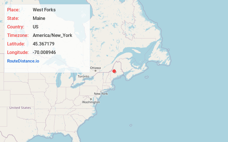 Map of West Forks