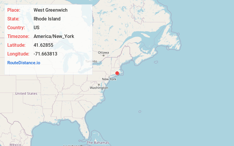 Map of West Greenwich