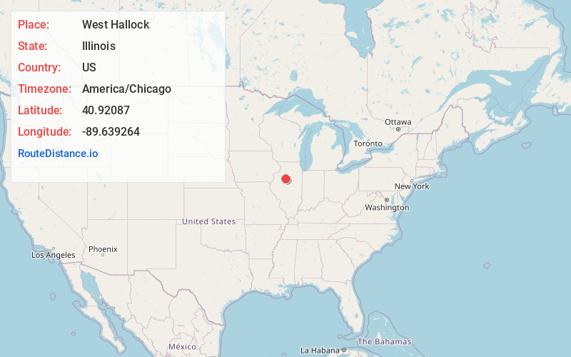 Map of West Hallock