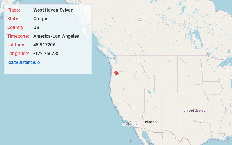 Map of West Haven-Sylvan