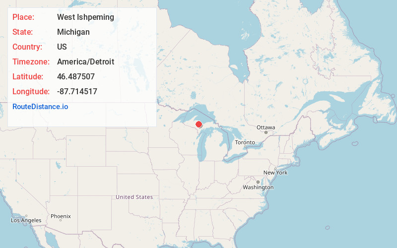 Map of West Ishpeming