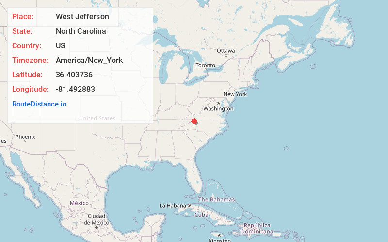 Map of West Jefferson