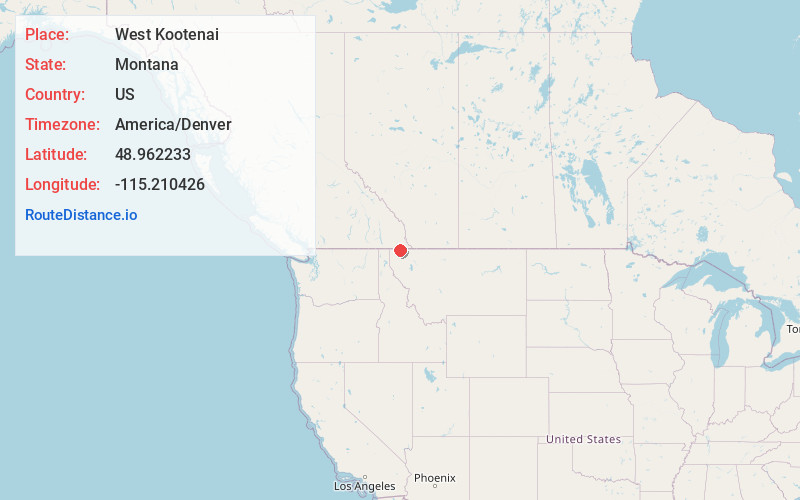 Map of West Kootenai
