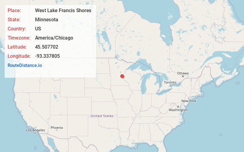 Map of West Lake Francis Shores