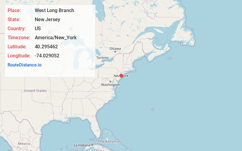 Map of West Long Branch