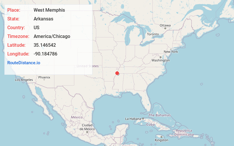 Map of West Memphis