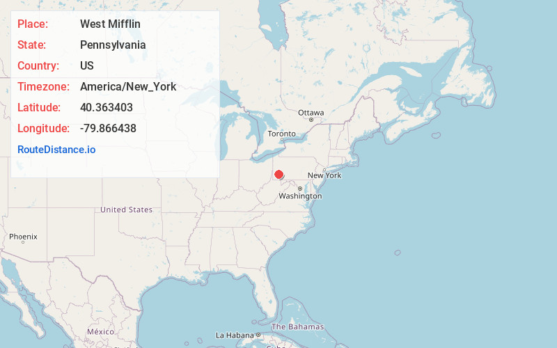 Map of West Mifflin