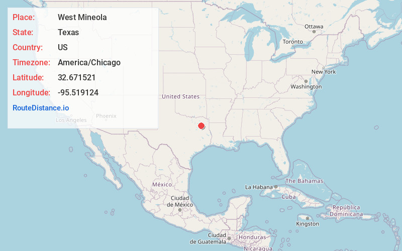 Map of West Mineola