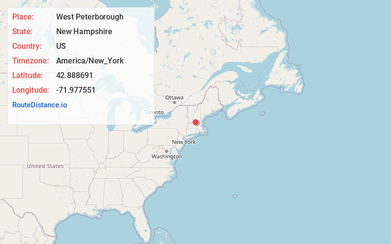 Map of West Peterborough