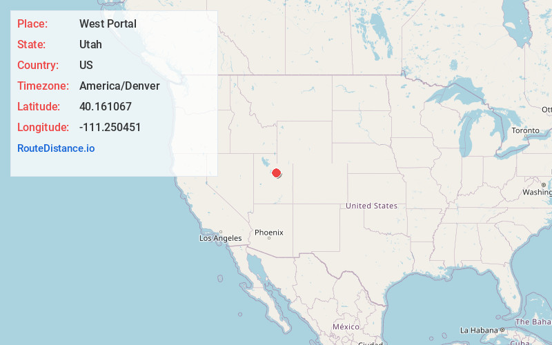 Map of West Portal