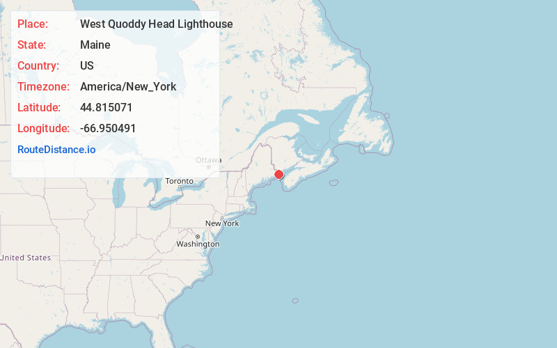 Map of West Quoddy Head Lighthouse