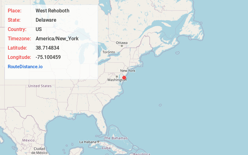 Map of West Rehoboth