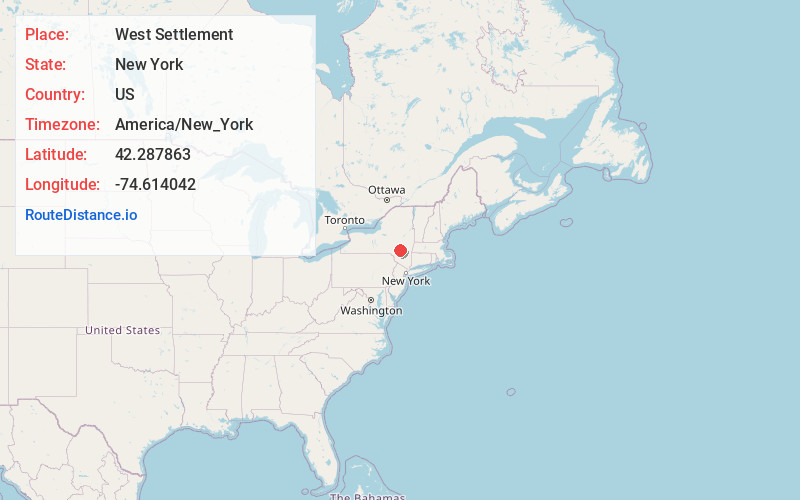 Map of West Settlement