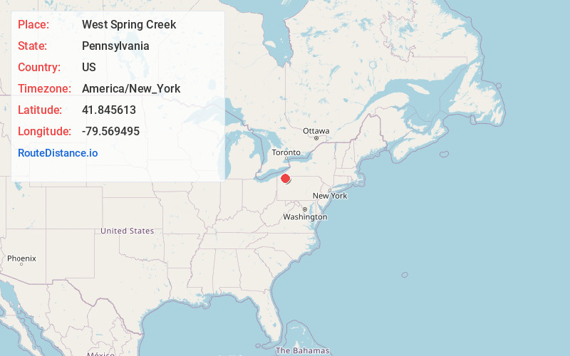 Map of West Spring Creek
