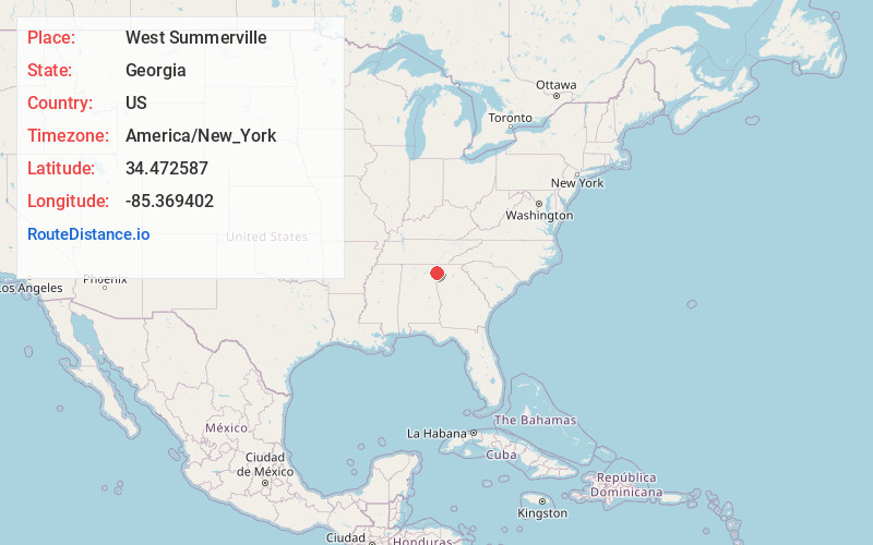 Map of West Summerville