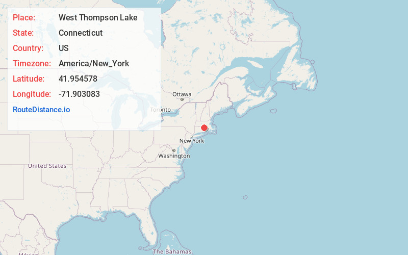 Map of West Thompson Lake